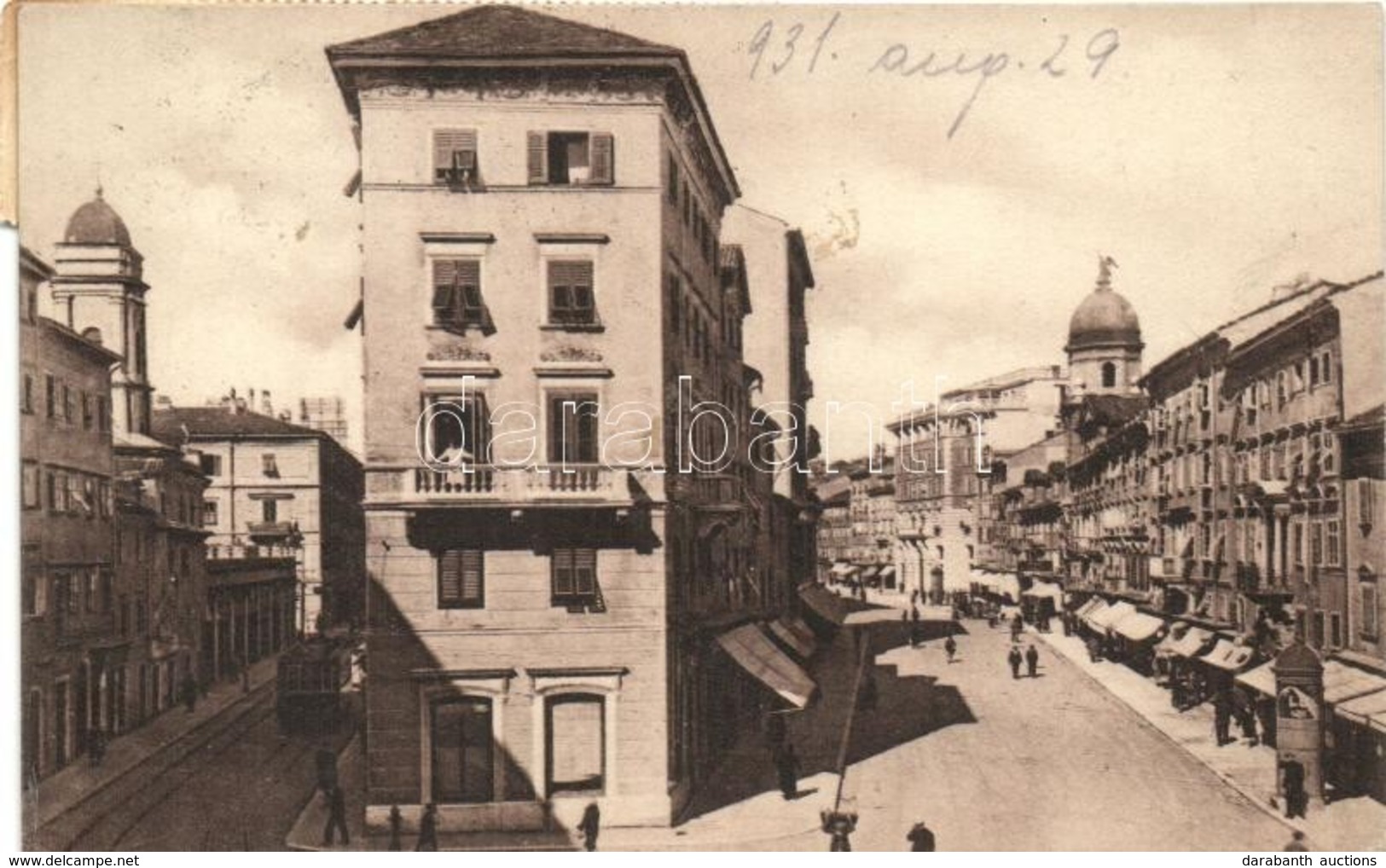 T2 Fiume, Corso Vittorio Emanuele III, Via G. Garibaldi / Promenade, Street - Zonder Classificatie