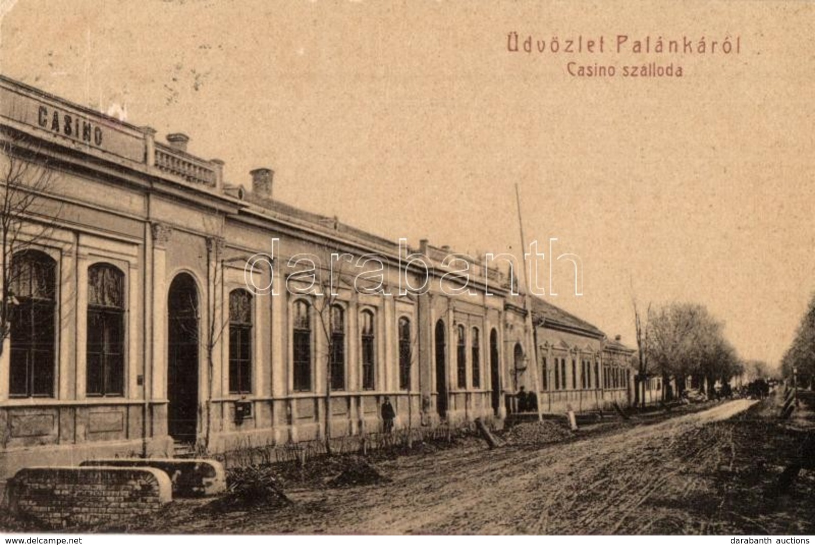 T2 1908 Palánka, Bácska-Palánka, Backa Palanka; Casino Szálloda. W.L. 677. / Hotel Casino - Zonder Classificatie