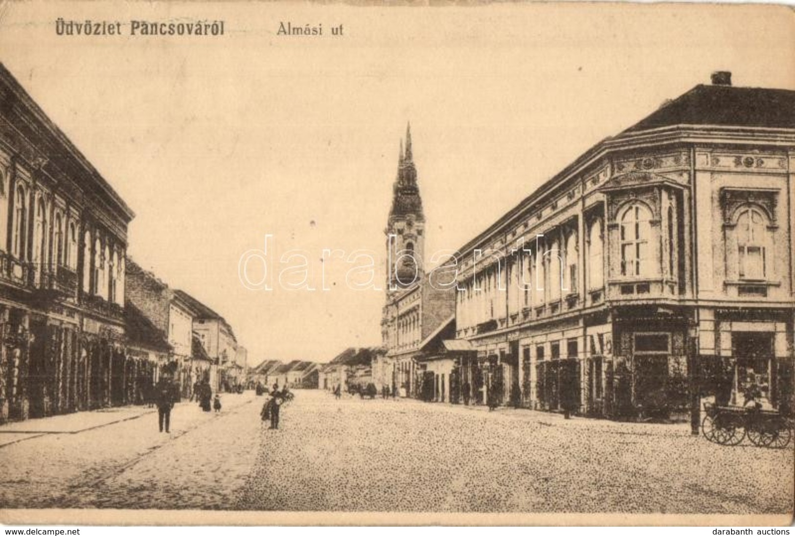 T2/T3 Pancsova, Pancevo; Almási út, üzletek / Street View, Shops (EK) - Zonder Classificatie