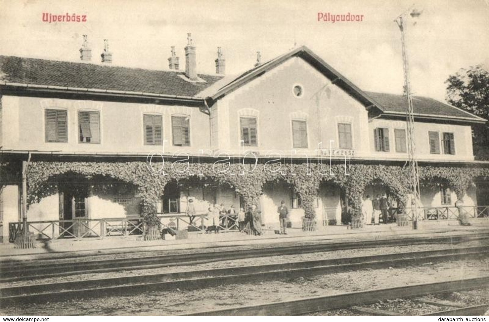 T2 1912 Újverbász, Verbász, Novi Vrbas; Vasútállomás. Bleyer József Kiadása / Bahnhof / Railway Station - Zonder Classificatie