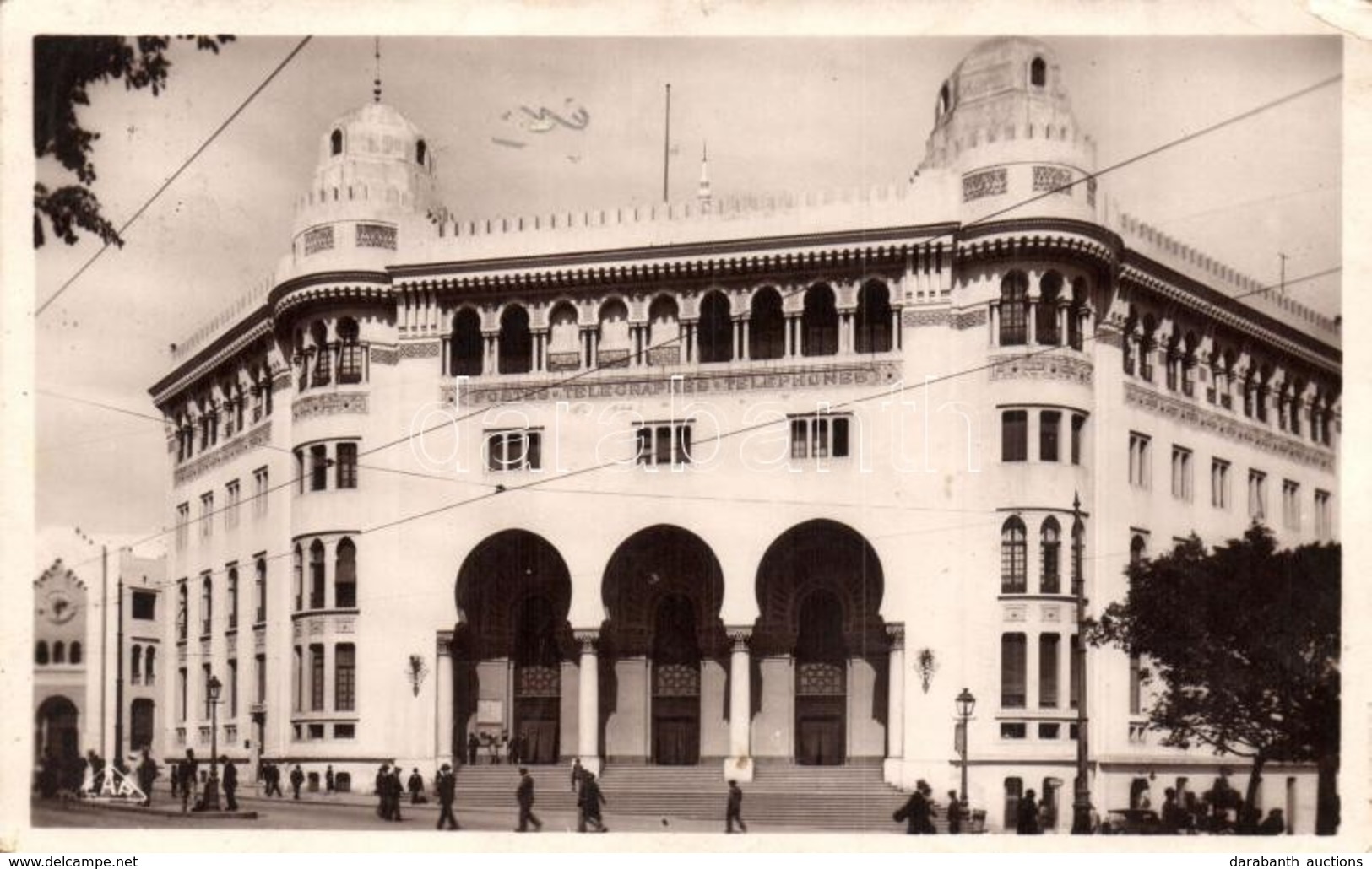 * T2/T3 Algiers, Alger; Hotel Des Postes / Post Office (ragasztónyomok / Glue Marks) - Zonder Classificatie