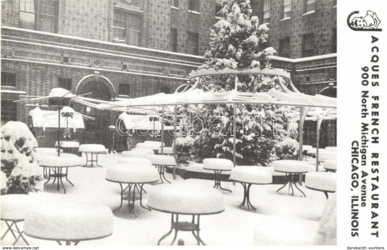 ** T1 Chicago (Illinois), Jacques French Restaurant, Outdoor Dining Patio In Winter. 900 North Michigan Avenue - Zonder Classificatie