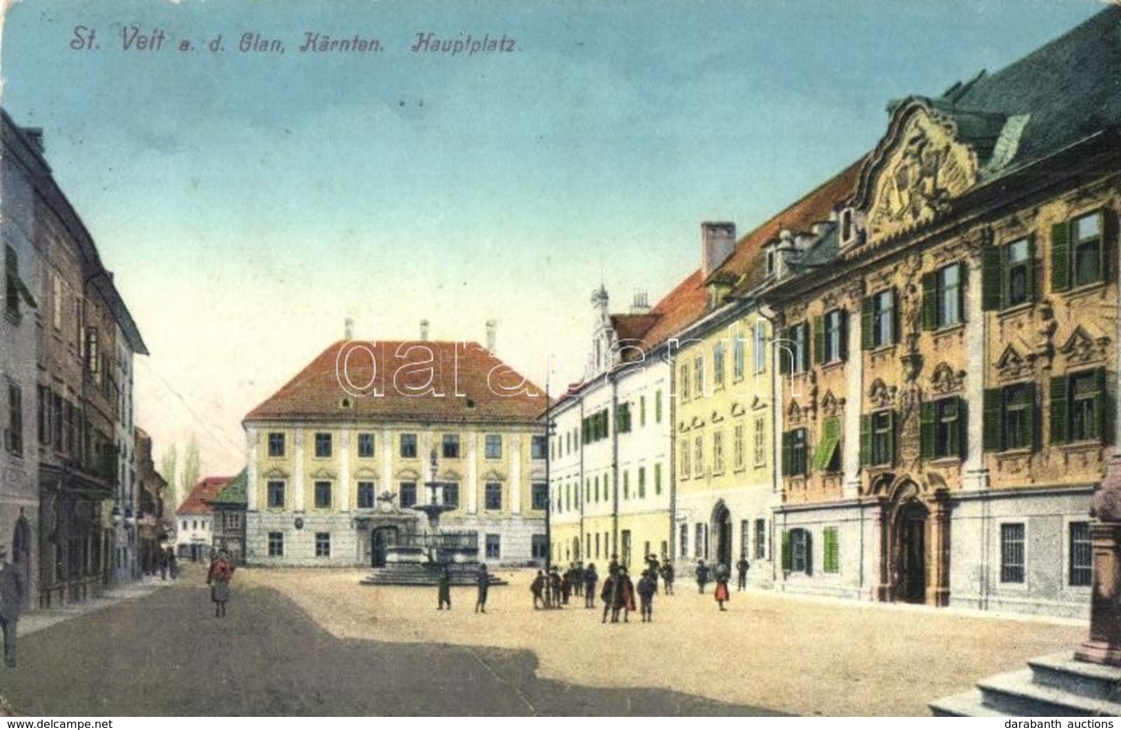 T3 1915 Sankt Veit An Der Glan, Sentvid Ob Glini (Kärnten, Carinthia); Hauptplatz / Main Square. Kunstverlag Franz Schne - Zonder Classificatie