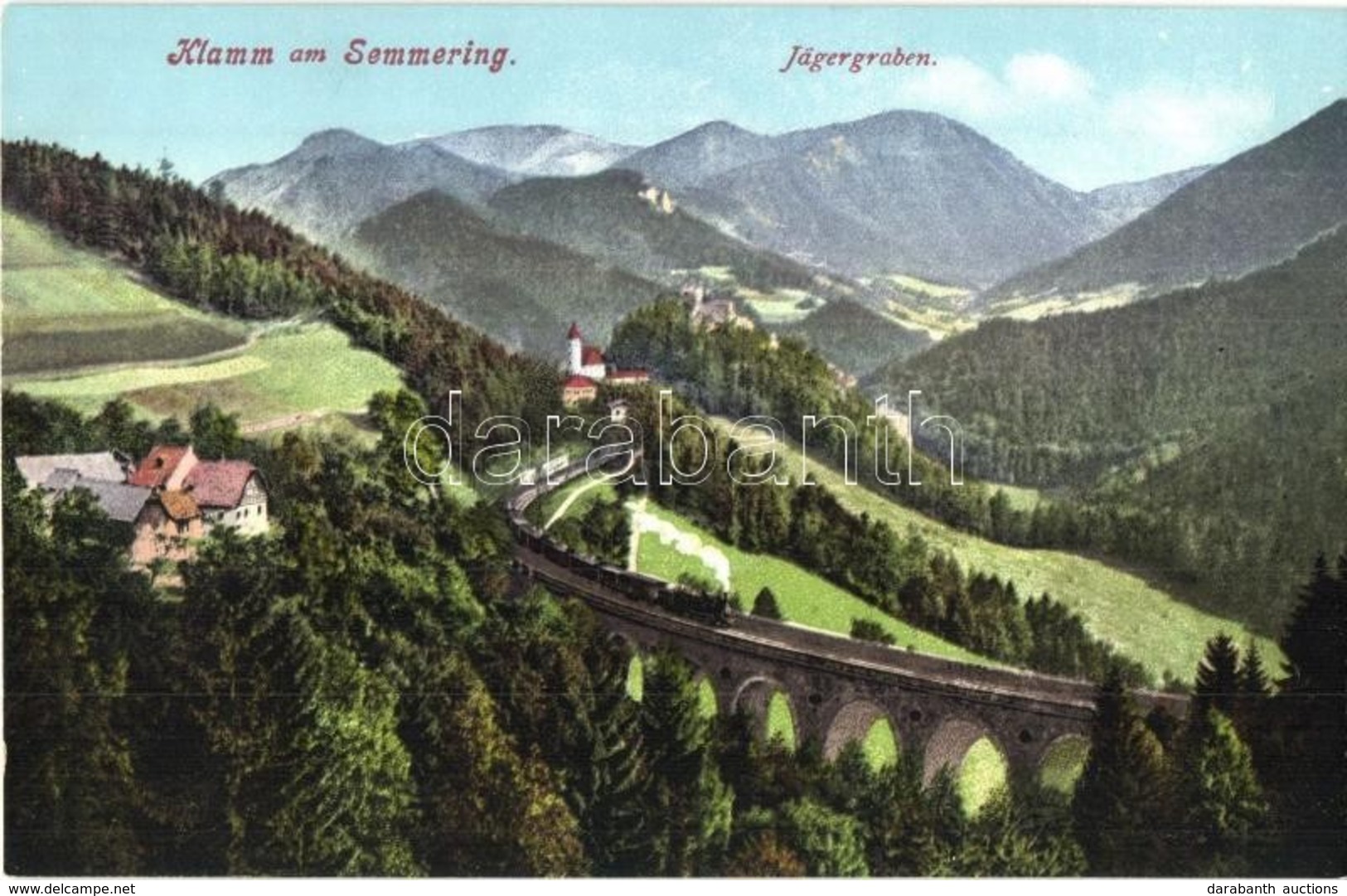 ** T1/T2 Semmering, Klamm Am Semmering / Semmering Railway With Viaduct At The Jägergraben (Wagnergraben), Locomotive. P - Zonder Classificatie