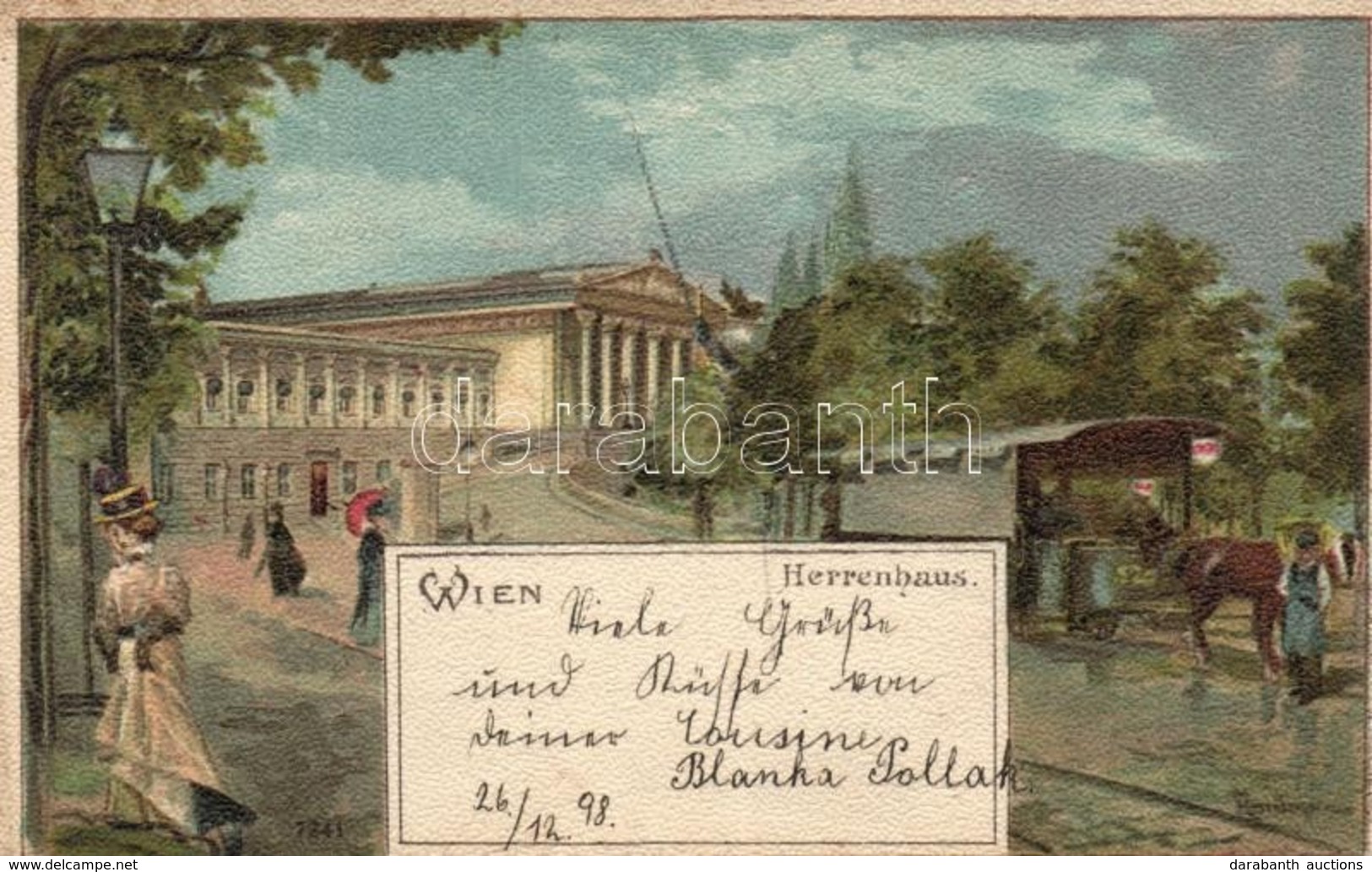 T2 1898 Vienna, Herrenhaus Litho S: Rosenberger - Zonder Classificatie
