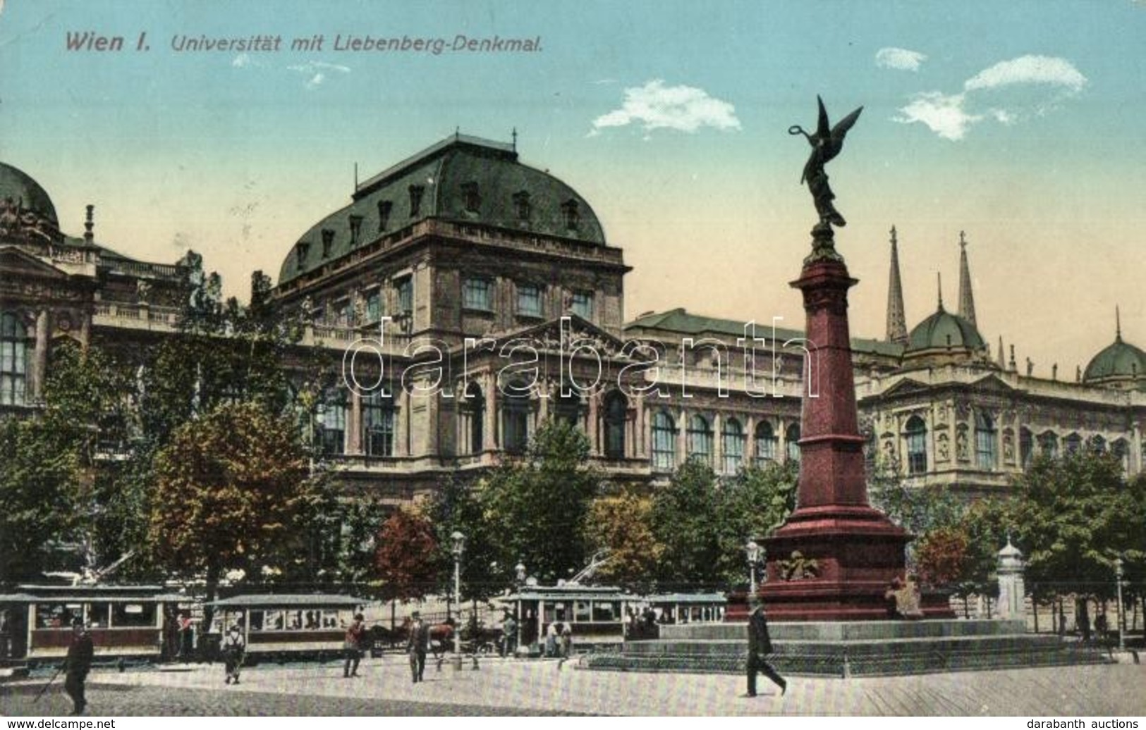 T2/T3 Vienna, Wien I. Universität Mit Liebenberg-Denkmal / University, Tram, Monument (EK) - Zonder Classificatie