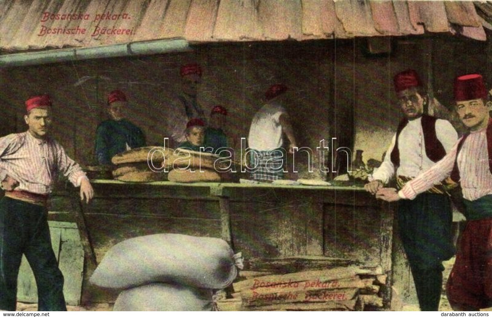 T2/T3 Bosanska Pekara / Bosnische Bäckerei / Bosnian Bakery, Folklore, Traditional Costume. W. L. Bp. 1910. No. 9. + K.u - Zonder Classificatie