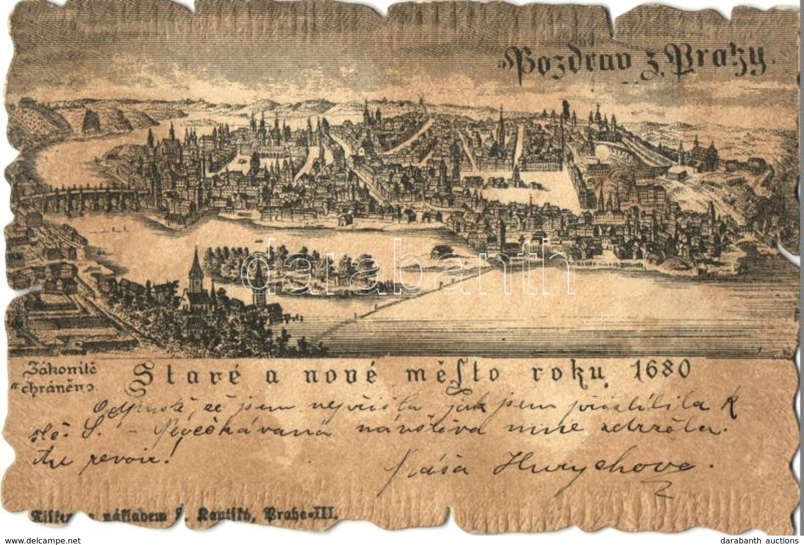 T2/T3 Praha, Prága, Prague; Staré A Nové Mesto Roku 1680 / The City In 1680, Bridge (EK) - Zonder Classificatie