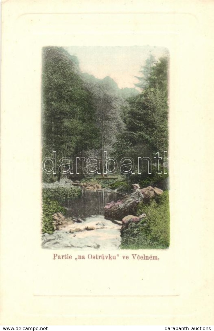 ** T1/T2 Rychnov Nad Kneznou, Partie 'na Ostruvku' Ve Vcelném / Vcelná / Lake, Fisherman - Zonder Classificatie