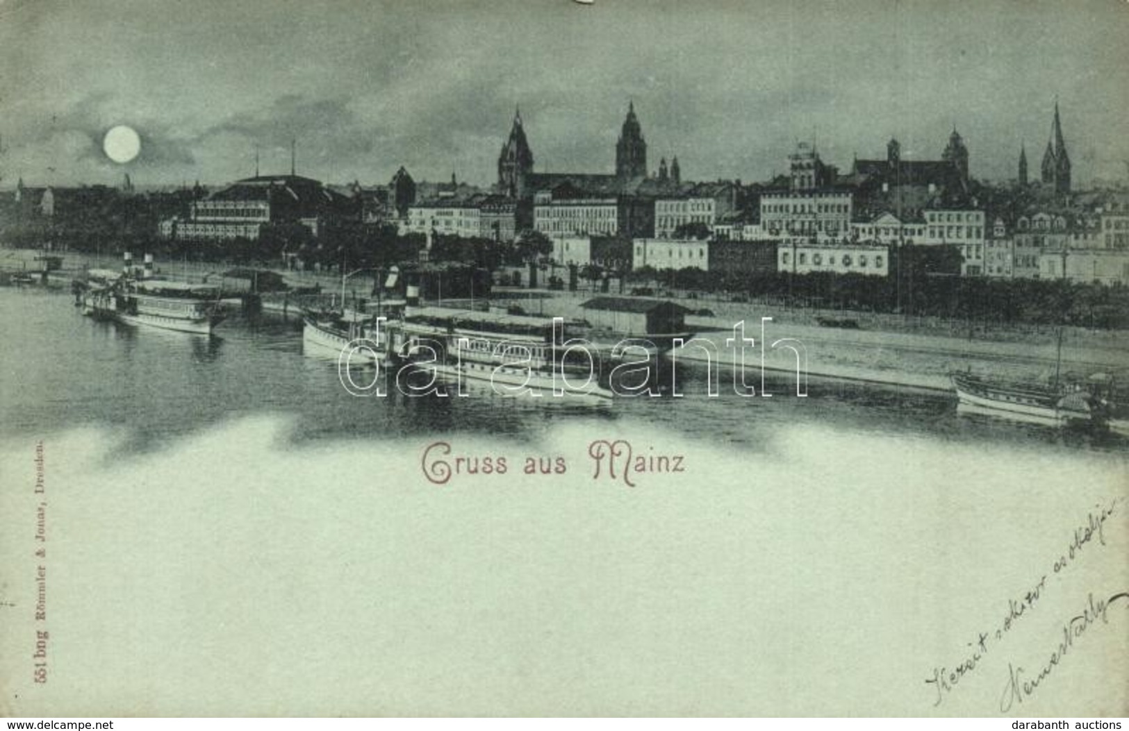 T2/T3 1901 Mainz, Steamships, Quay (EK) - Zonder Classificatie