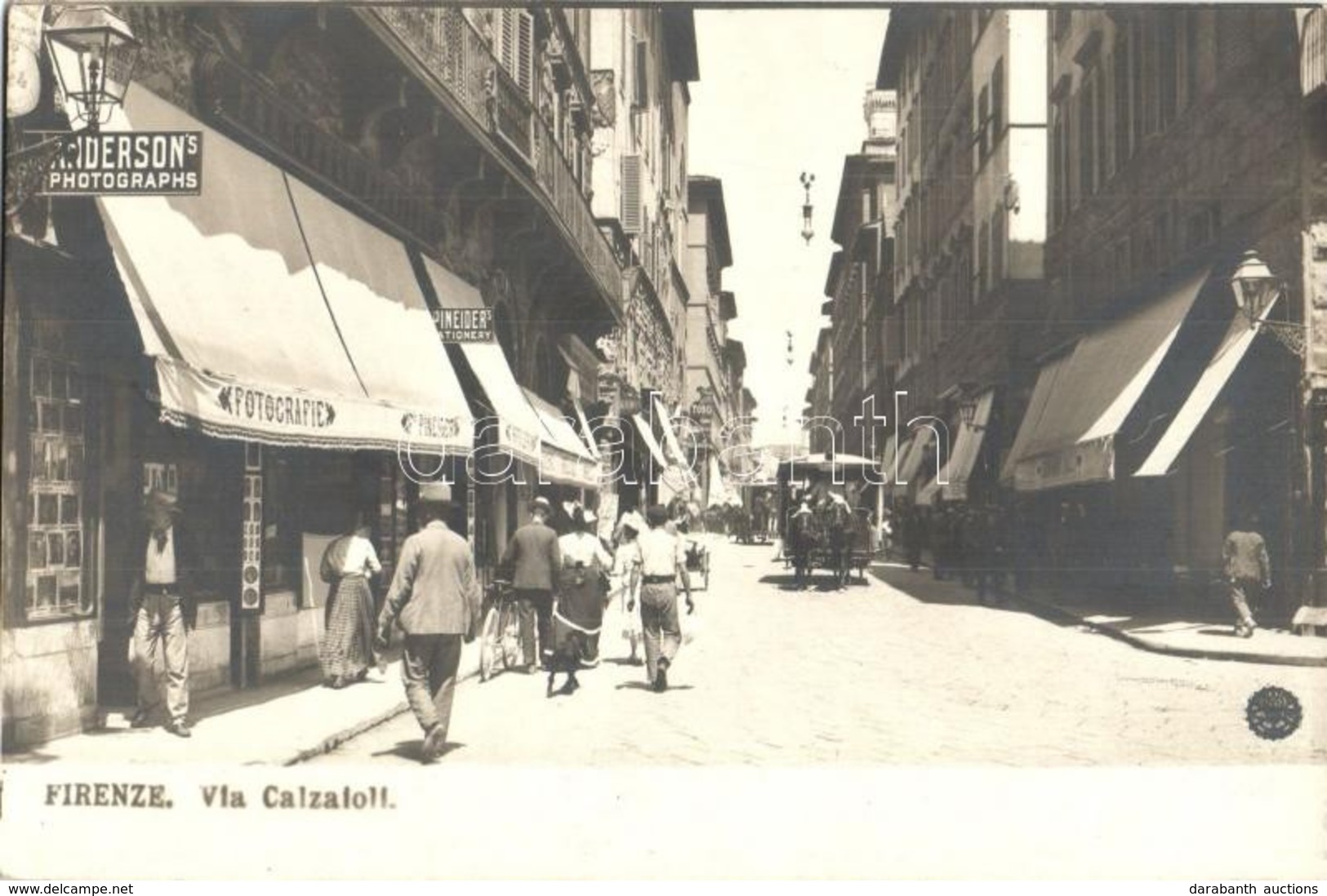 ** T2 Firenze, Via Calzatoli / Street View, Bicycle, Omnibus, Shops Of Anderson, Pineider - Zonder Classificatie