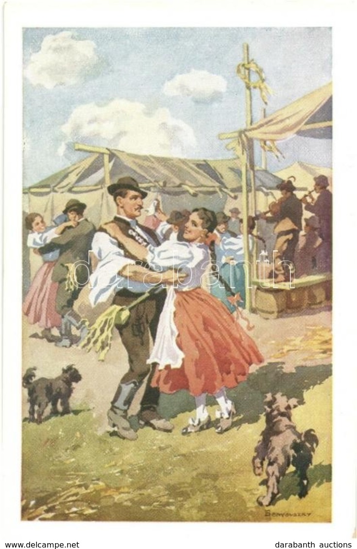 ** T1 Csárdás; Hortobágyi Folklór Művészlap / Hungarian Folklore Art Postcard S: Benyovszky - Zonder Classificatie