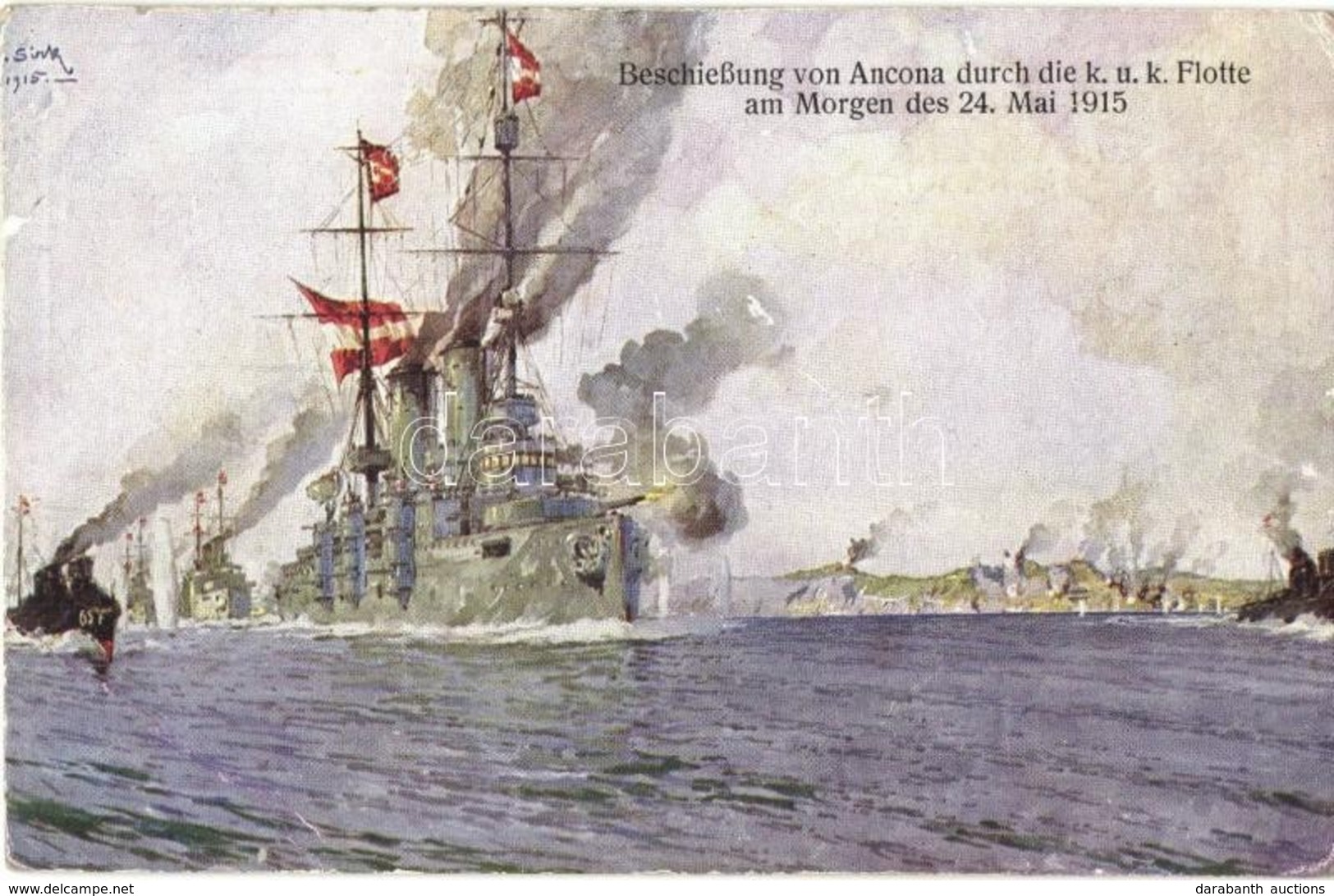 ** T2/T3 Beschiessung Von Ancona Durch Die K.u.k. Flotte Am Morgen Des 24. Mai 1915. K.u.K. Kriegsmarine, Kriegshilfsbür - Zonder Classificatie