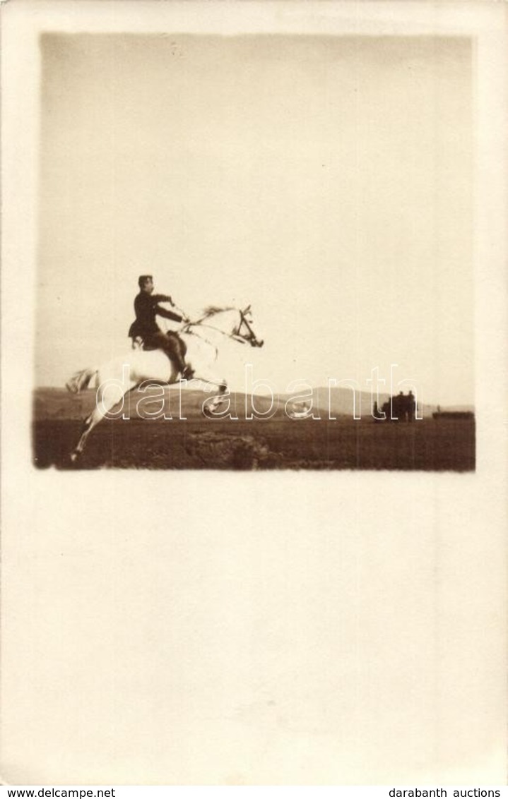 ** T2 Osztrák-magyar Katona Lovaglás Közben / Austro-Hungarian K.u.K. Military, Soldier Riding Horseback. Photo - Zonder Classificatie