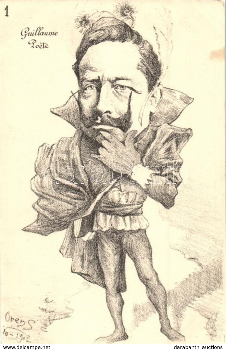 ** T1 Guillaume Poete / Wilhelm II, Political Propaganda Satire, Caricature S: Orens Denizard - Zonder Classificatie