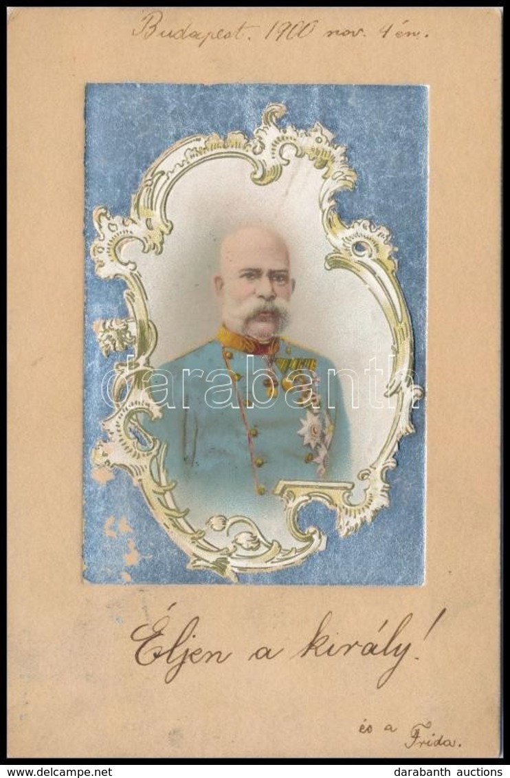 * T2 1900 Ferenc József / Franz Joseph I Of Austria. Art Nouveau, Litho - Zonder Classificatie