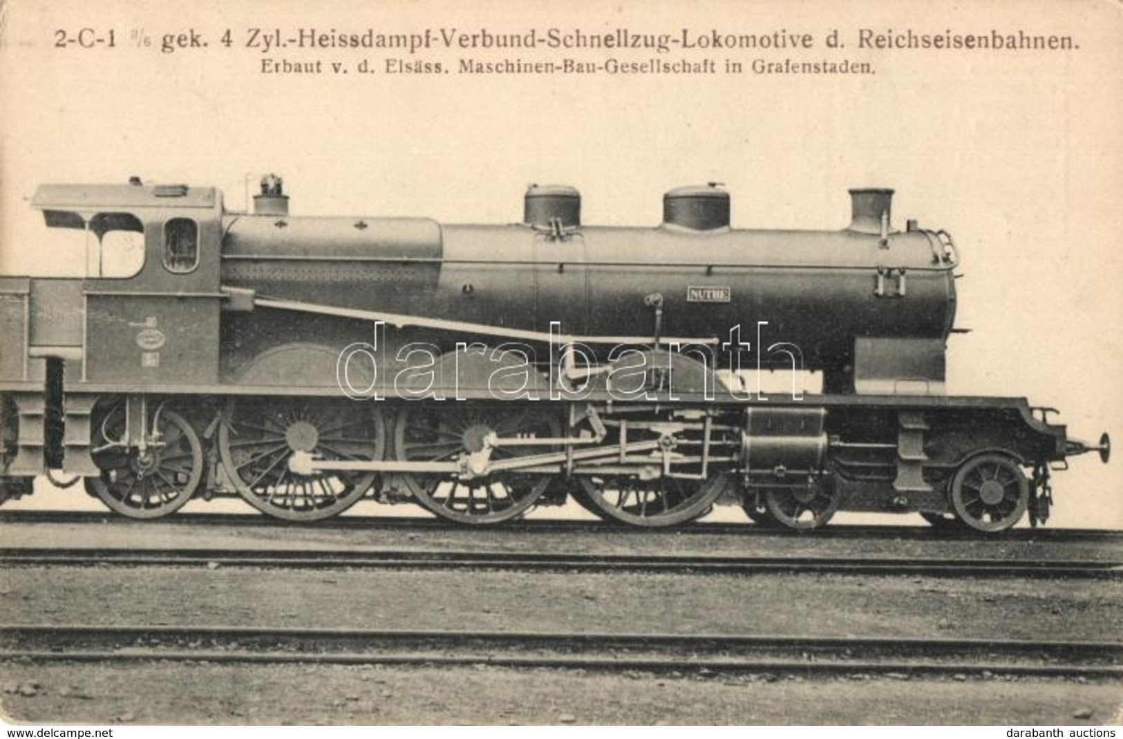 ** T2 2-C-1 3/6 Gek. 4. Zyl.-Heissdampf-Verbund-Schnellzug-Lokomotive D. Reichseisenbahnen. Erbaut Von D. Elsäss. Maschn - Zonder Classificatie