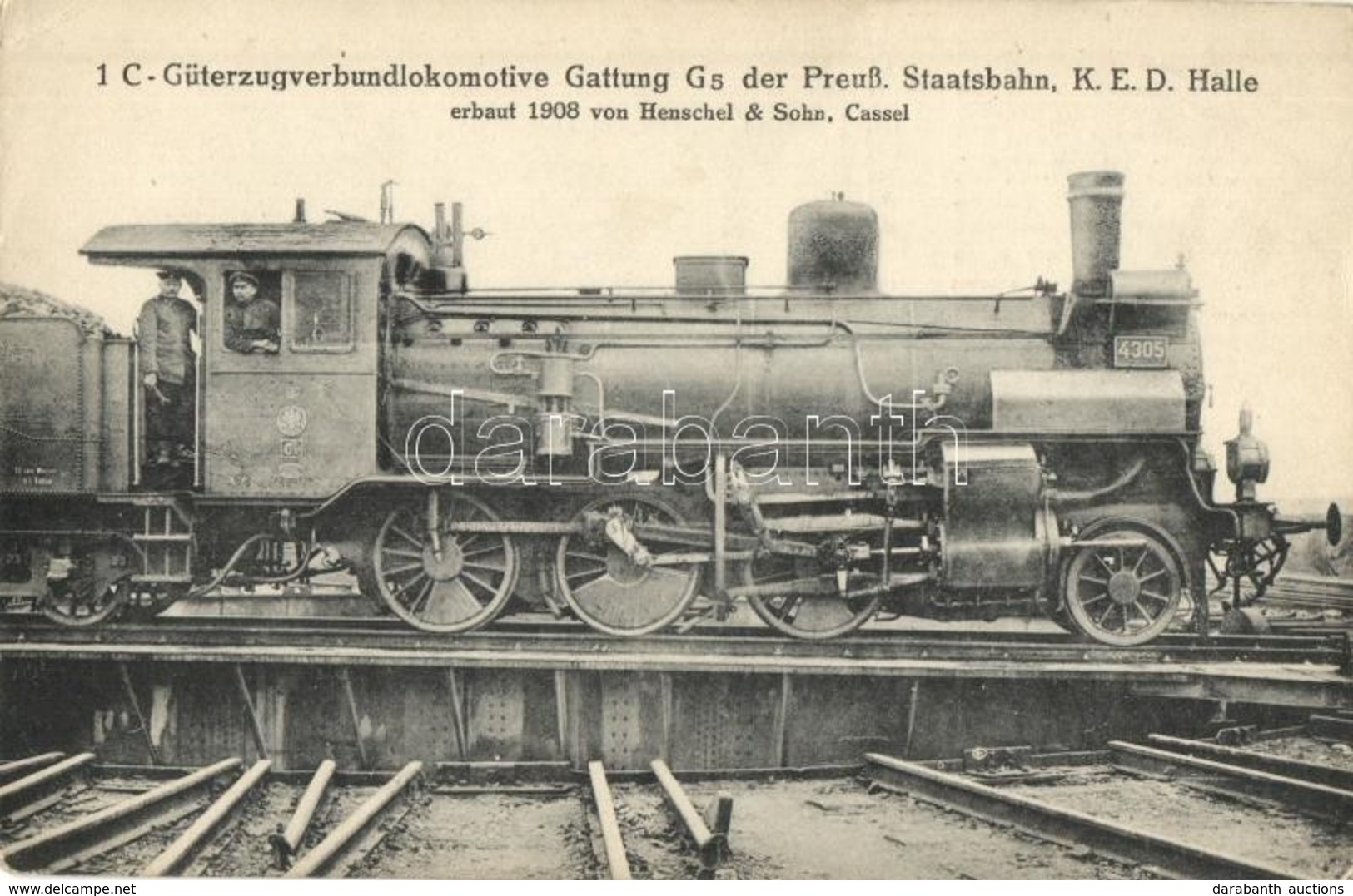 ** T2/T3 1-C Güterzugverbundlokomotive Gattung G5 Der Preuss. Staatsbahn, K.E.D. Halle. Erbaut 1908 Von Henschel & Sohn, - Zonder Classificatie