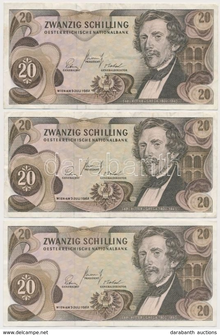 Ausztria 1967. 20Sch (3x) T:III
Austria 1967. 20 Schilling (3x) C:F - Ohne Zuordnung