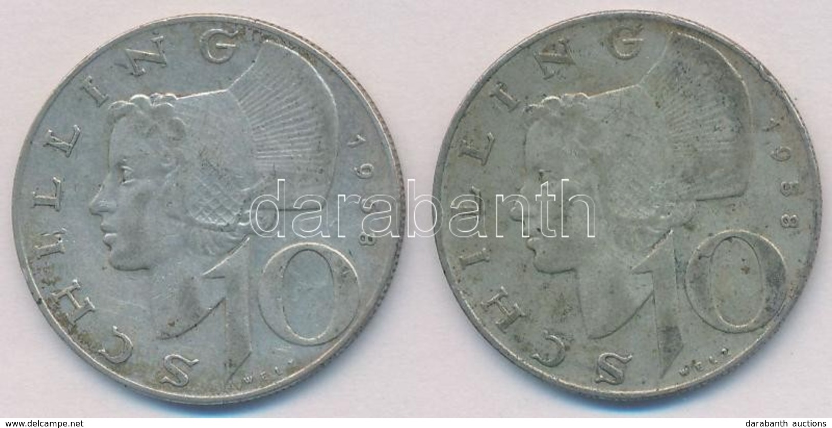 Ausztria 1958. 10Sch Ag (2x) T:2 Patina
Austria 1958. 10 Schilling Ag (2x) C:XF Patina - Zonder Classificatie