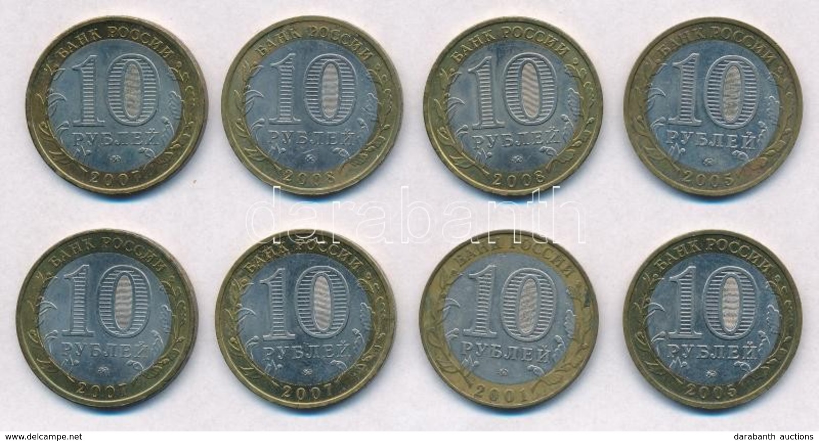 Oroszország 2001-2008. 10R (8xklf) Forgalmi Emlékkiadások T:1-,2
Russia 2001-2008. 10 Roubles (8xdiff) Commemorative Iss - Zonder Classificatie