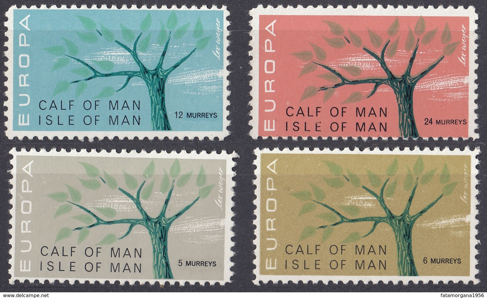 Calf Of Man  - 1962 Europa - Serie Completa Di 4 Valori MNH - Rosen CA3/6 - Local Issues