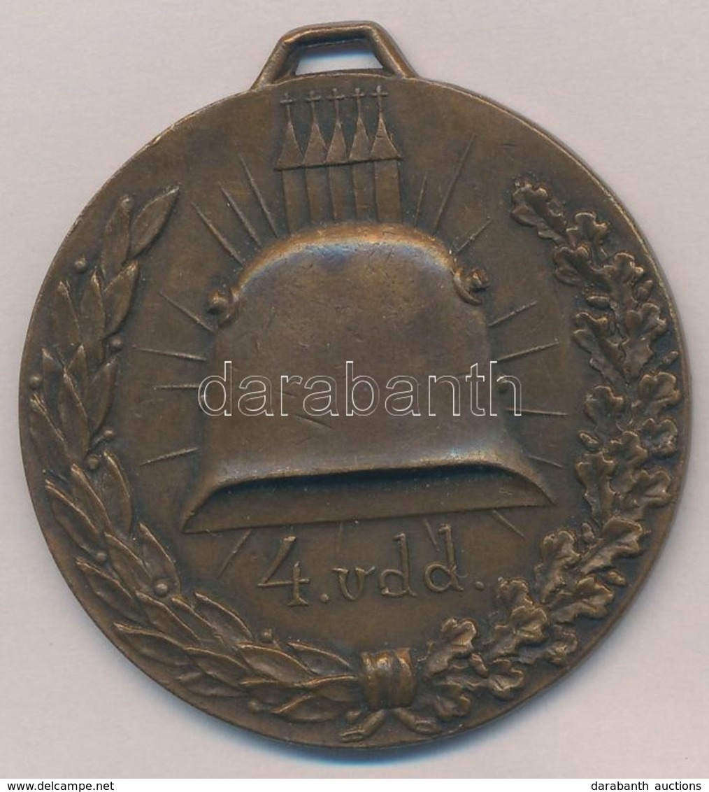 1935. '4. VDD (Vegyesdandár) / Pisztoly III. Díj' Br Sportérem Szalag Nélkül (41mm) T:2 - Andere & Zonder Classificatie