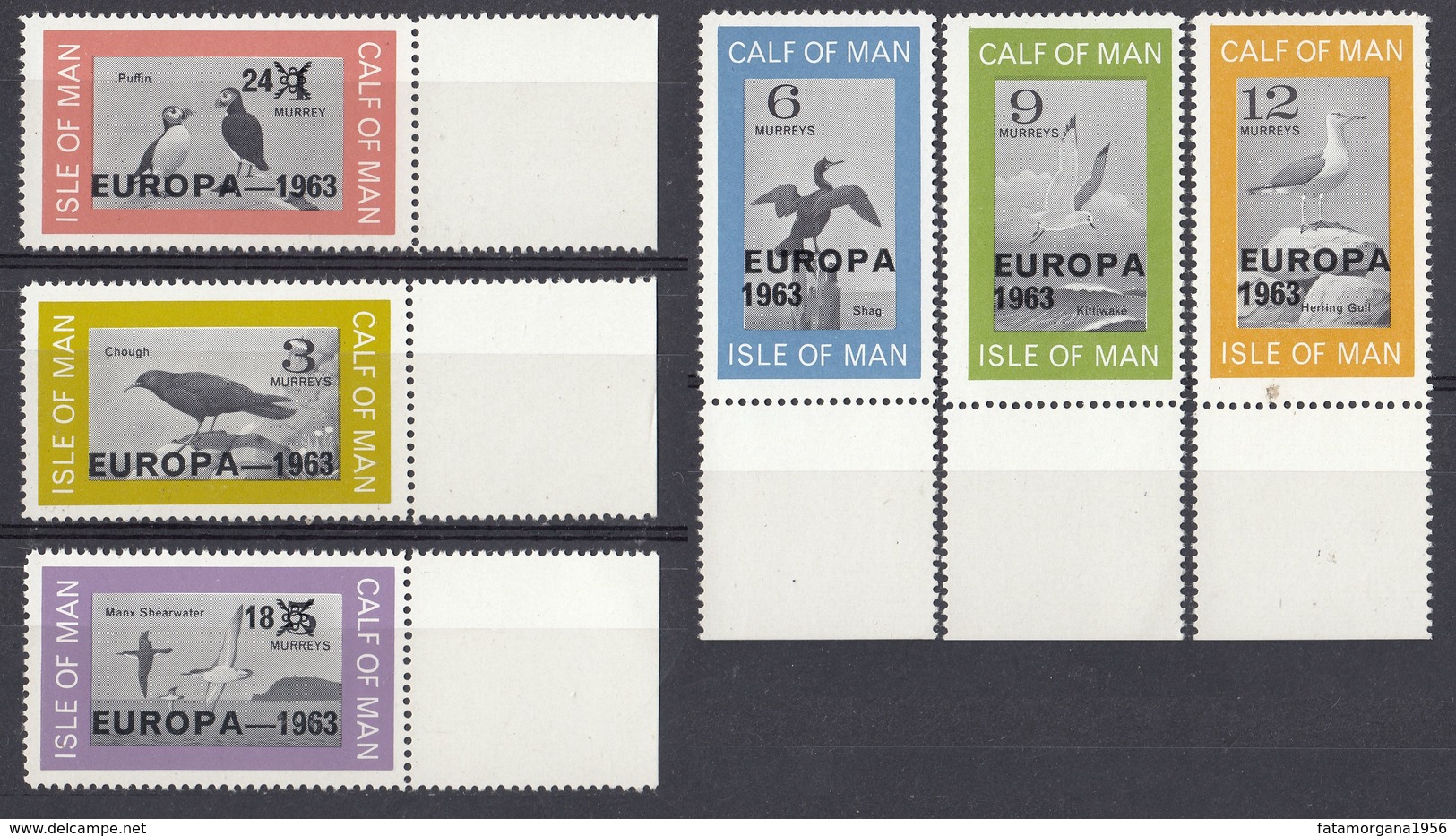 ISLE Of Man  - Europa - Serie Completa Di 6 Valori MNH Con Sovrastampa 1963, Come Da Immagine. - Local Issues