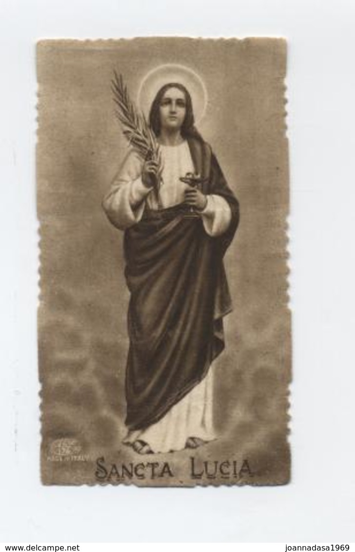 SANTINO ANTICO Seppiato  Image Pieuse Image Religieuse Holy Card S. LUCIA Serie  Eb 176 Dep - PERFETTO - Images Religieuses