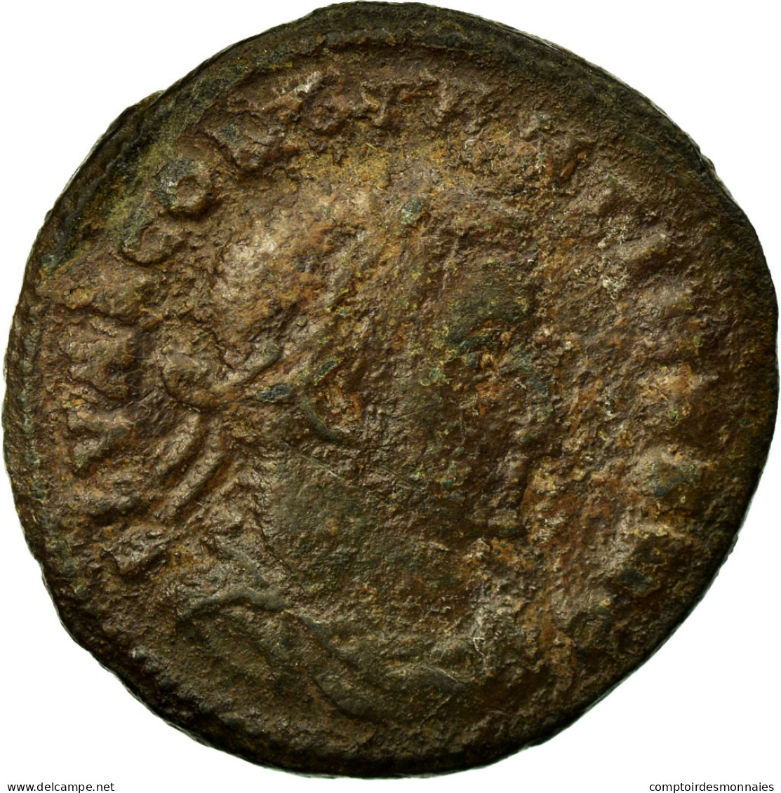 Monnaie, Constantin I, Follis, AD 307, Lyon - Lugdunum, TB, Bronze, RIC:212b - L'Empire Chrétien (307 à 363)