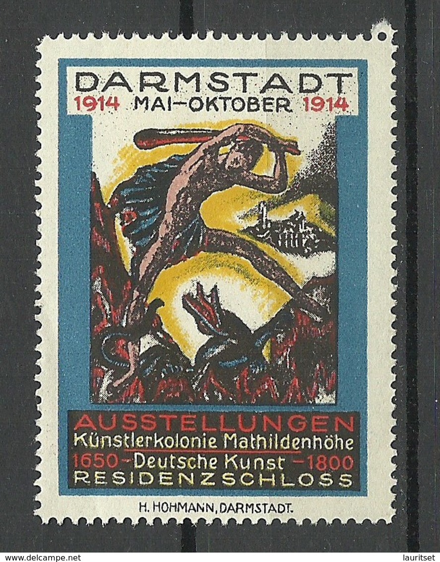 GERMANY 1914 Künstlerkolonien Matildenhöhe Kunst Art Ausstellungen Residenzschloss Werbemarke MNH - Erinnophilie