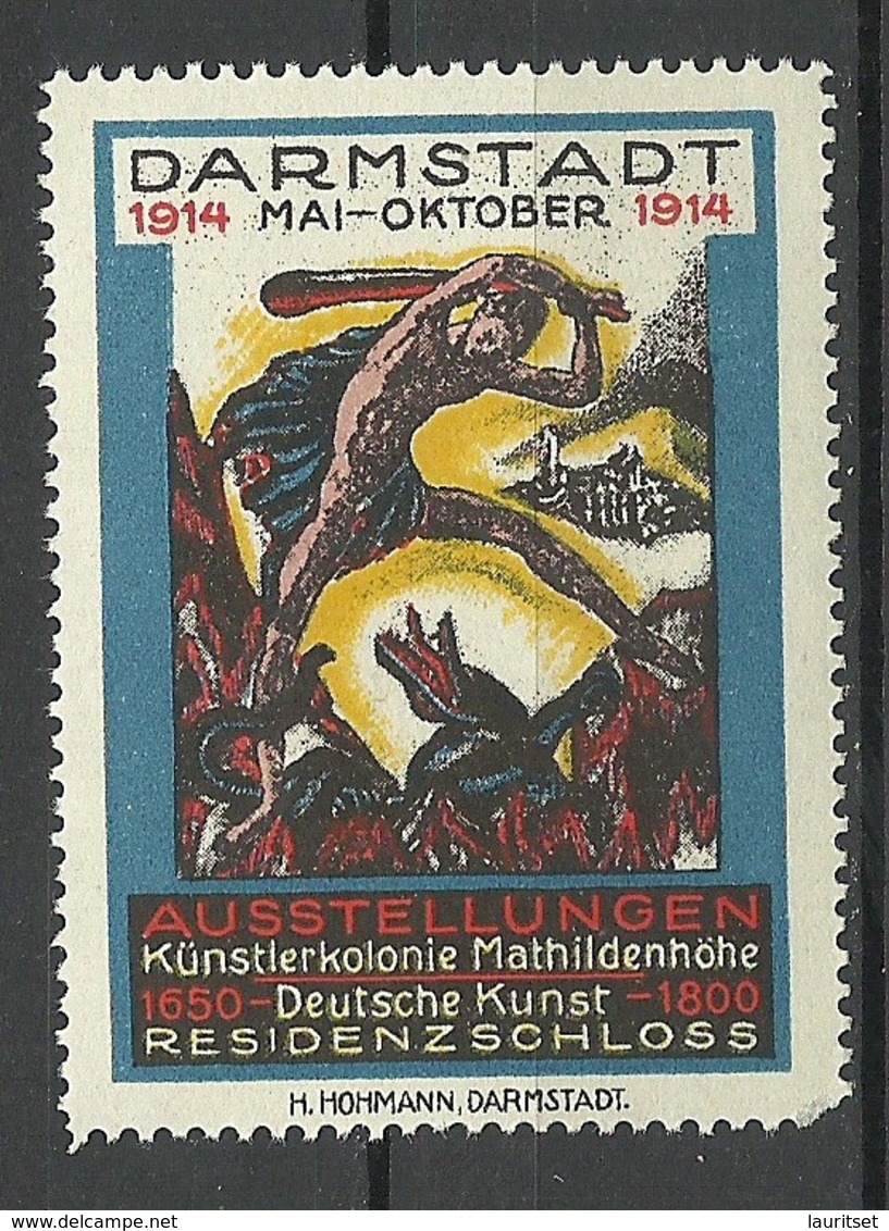 GERMANY 1914 Künstlerkolonien Mathildenhöhe Kunst Art Ausstellungen Residenzschloss Werbemarke MNH - Erinnophilie