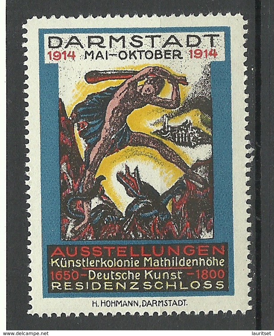 GERMANY 1914 Künstlerkolonien Mathildenhöhe Kunst Art Ausstellungen Residenzschloss Werbemarke MNH - Cinderellas