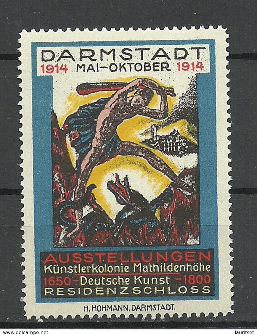 GERMANY 1914 Künstlerkolonien Mathildenhöhe Kunst Art Ausstellungen Residenzschloss Werbemarke MNH - Cinderellas