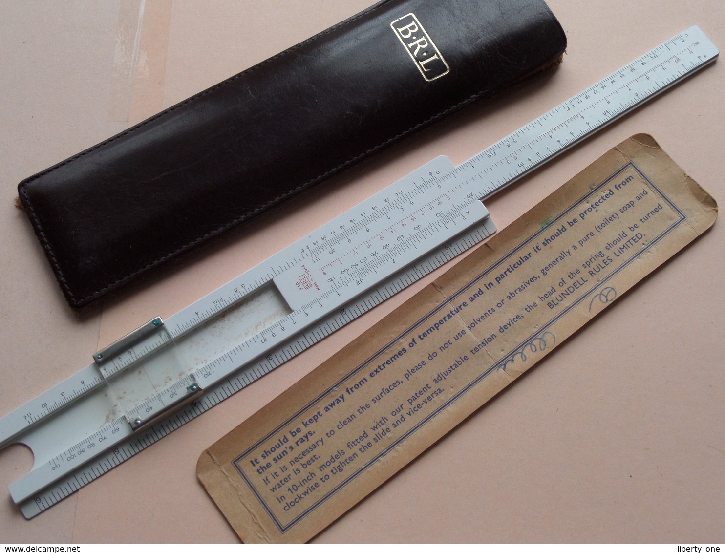 The " B.R.L. " SLIDE RULE ( BLUNDELL RULES Limited - B.R.L. ) ( Total Weight +/- 50 Gram ) ! - Other & Unclassified