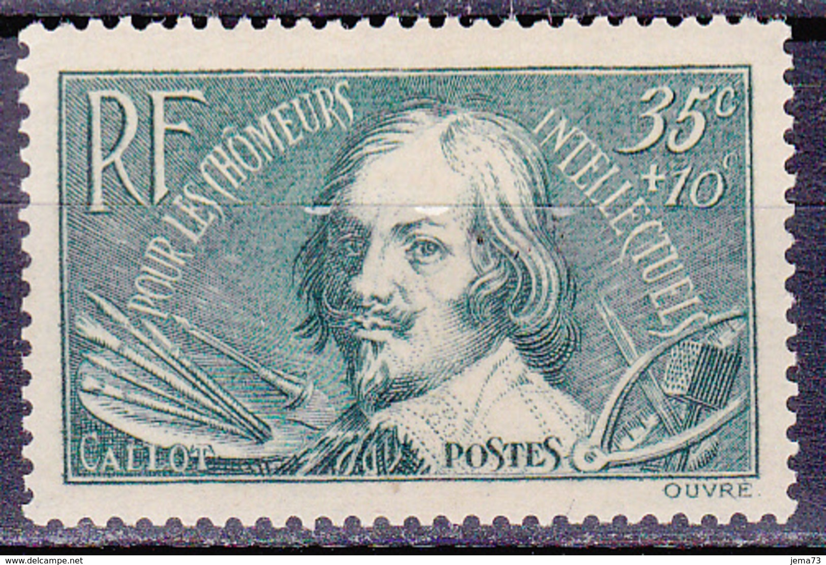 N° 381 Au Profit Des Chômeurs Intellectuels: Un Timbre Neuf Impeccable Sans Charnière - Unused Stamps