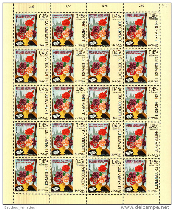 Luxembourg Feuille De 20 Timbres à 0,45 Euro Affiche De Roger Gerson L'Art Sur Affiches. Kunst Auf Plakaten EUROPA 2003 - Volledige Vellen