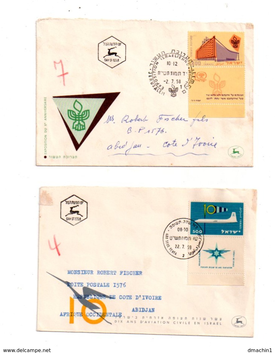 Israel - Affranchissement Sur 4 Enveloppes-- Voir état - Lettres & Documents