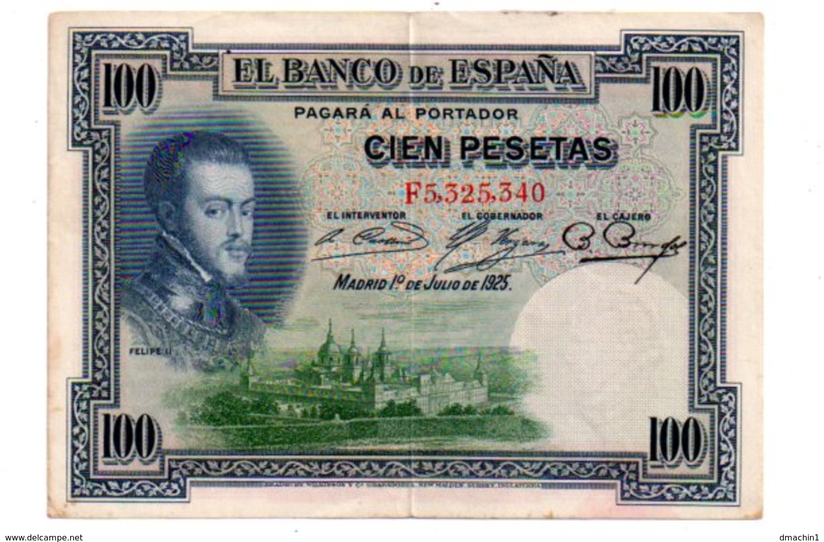 Espagne - 100 Pesetas De 1925-F5-voir état - 100 Pesetas