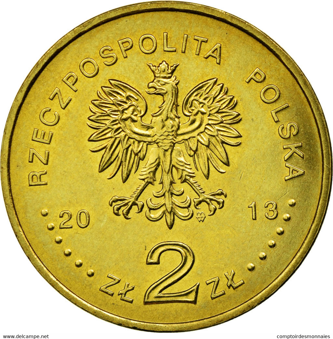 Monnaie, Pologne, 2 Zlotych, 2013, Warsaw, TB+, Laiton, KM:854 - Pologne