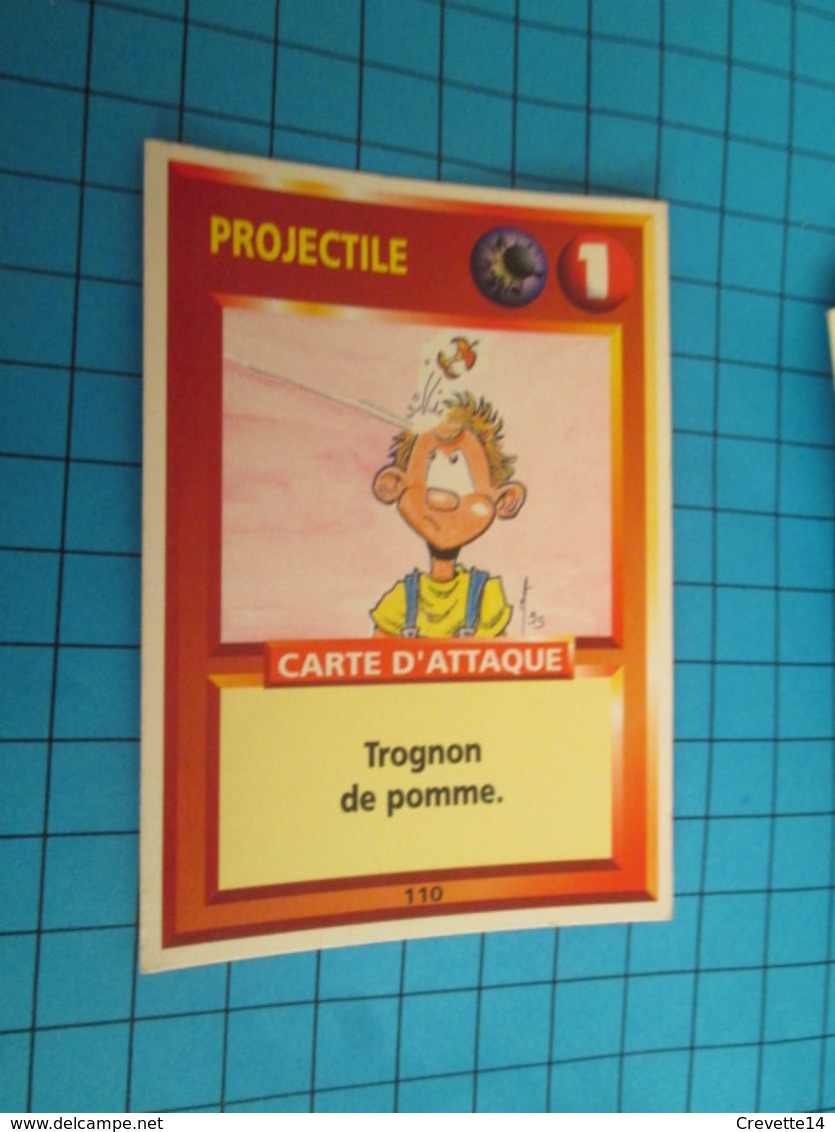 1526-1550 : TRADING CARD 1991 JEU "CANAILLES" PANINI / PROJECTILE - TROGNON DE POMME - Other & Unclassified