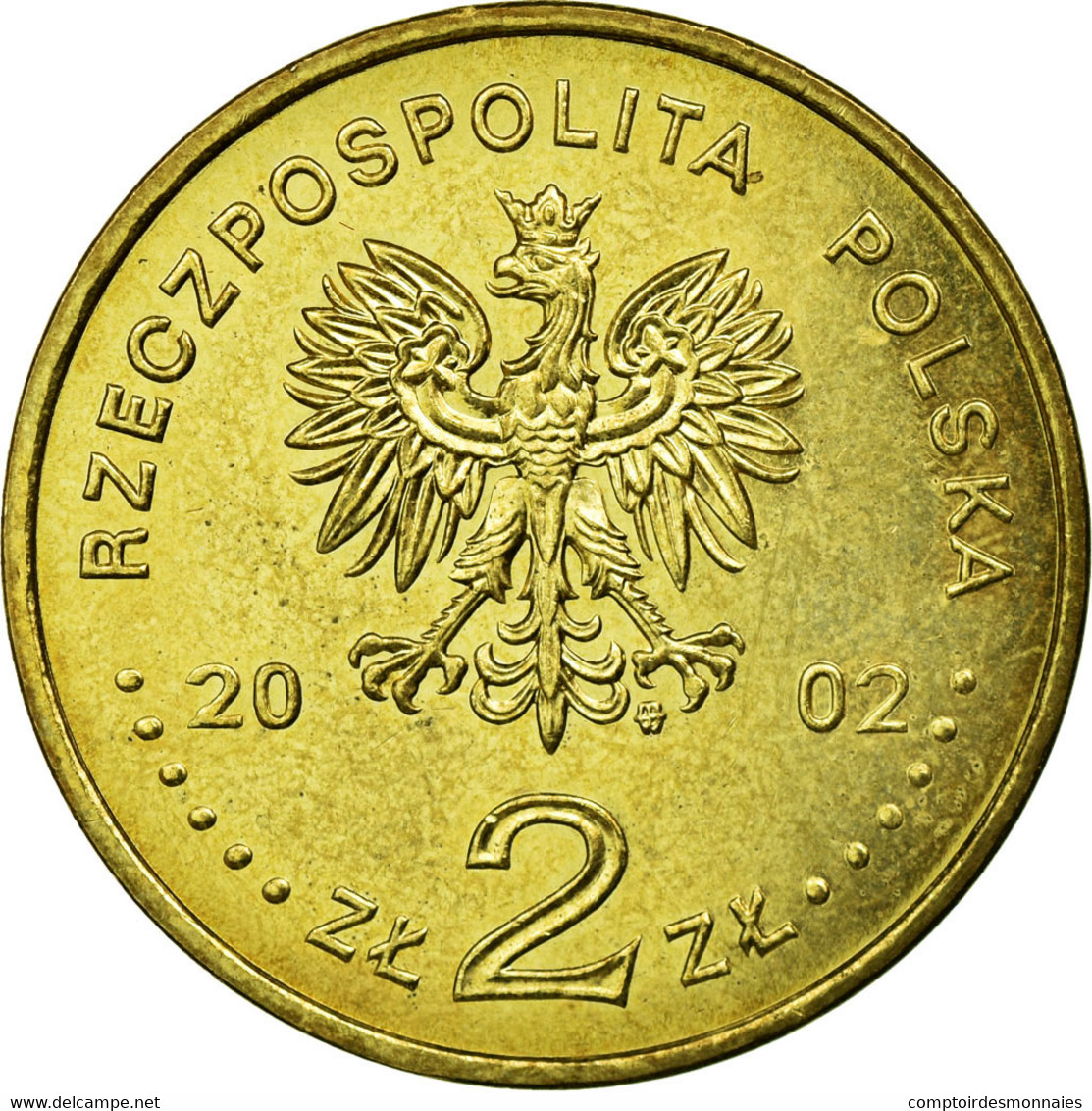 Monnaie, Pologne, 2 Zlote, 2002, Warsaw, TTB, Laiton, KM:443 - Pologne