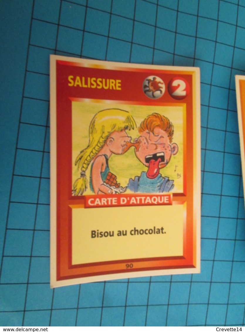 1526-1550 : TRADING CARD 1991 JEU "CANAILLES" PANINI / SALISSURE - BISOU AU CHOCOLAT - Autres & Non Classés