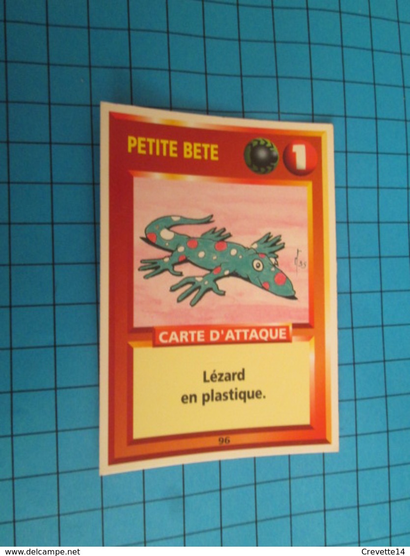 1551-1575 : TRADING CARD 1991 JEU "CANAILLES" PANINI / PETITE BETE - LEZARD EN PLASTIQUE - Autres & Non Classés