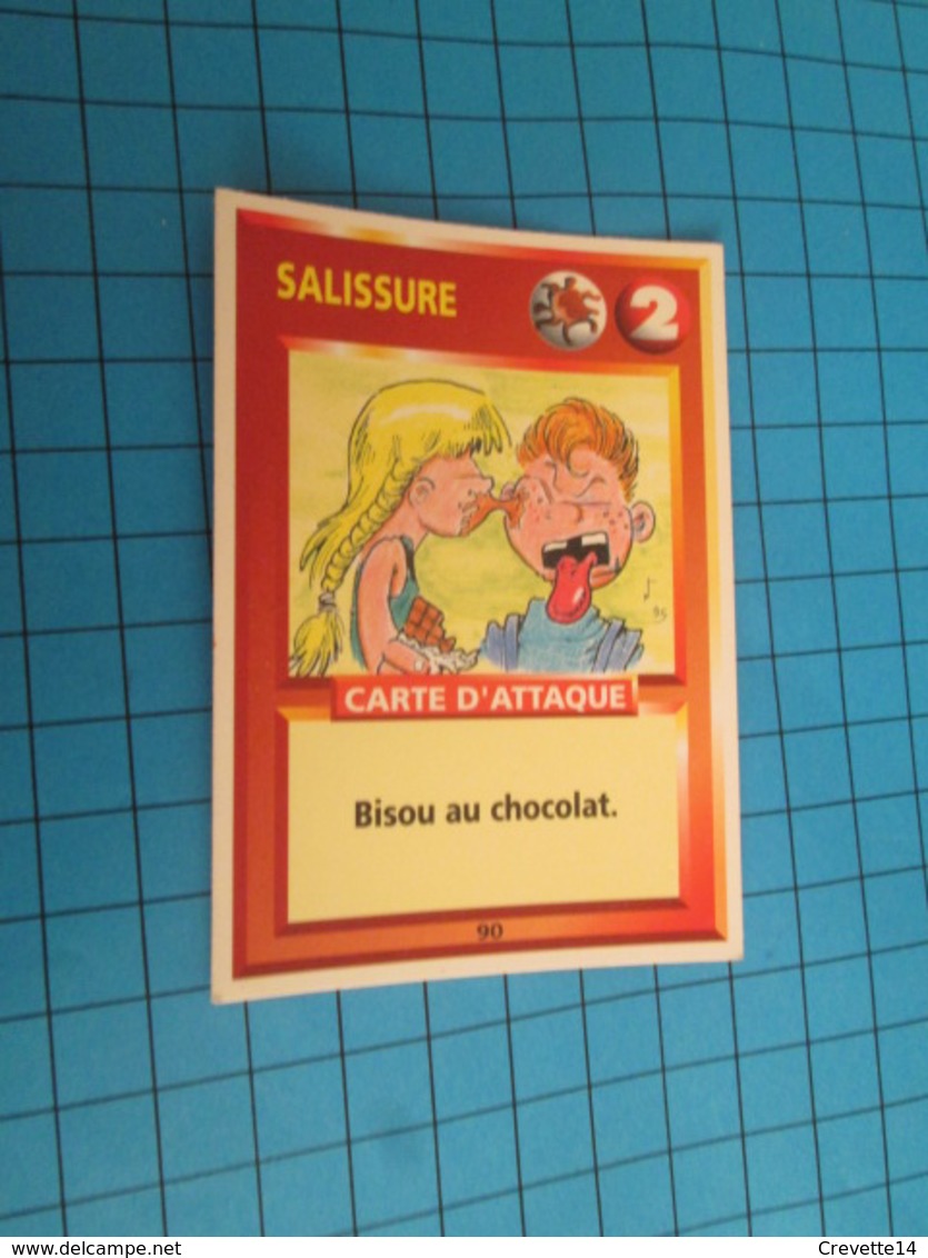 1551-1575 : TRADING CARD 1991 JEU "CANAILLES" PANINI / SALISSURE - BISOU AU CHOCOLAT - Autres & Non Classés