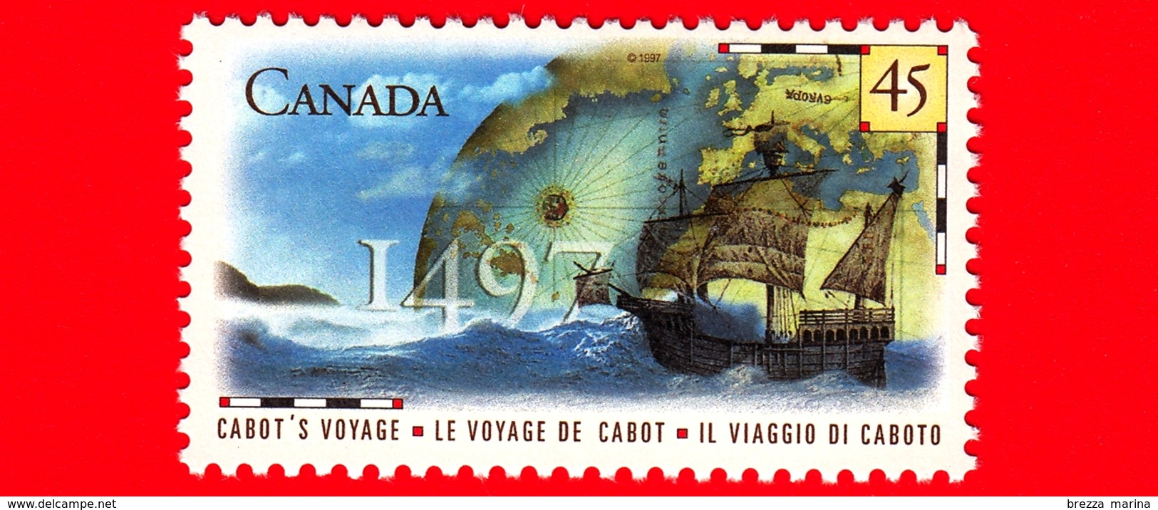 Nuovo - MNH - CANADA - 1997 - 500 Anni Dello Sbarco Di Giovanni Caboto Sulle Coste Canadesi - Cabot's Voyage, 1497 - 45 - Nuovi