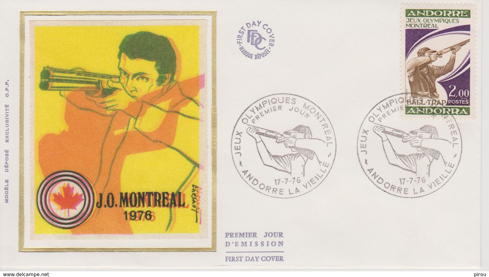 FDC ANDORRE  JEUX OLYMPIQUES DE MONTREAL 1976 - Summer 1976: Montreal