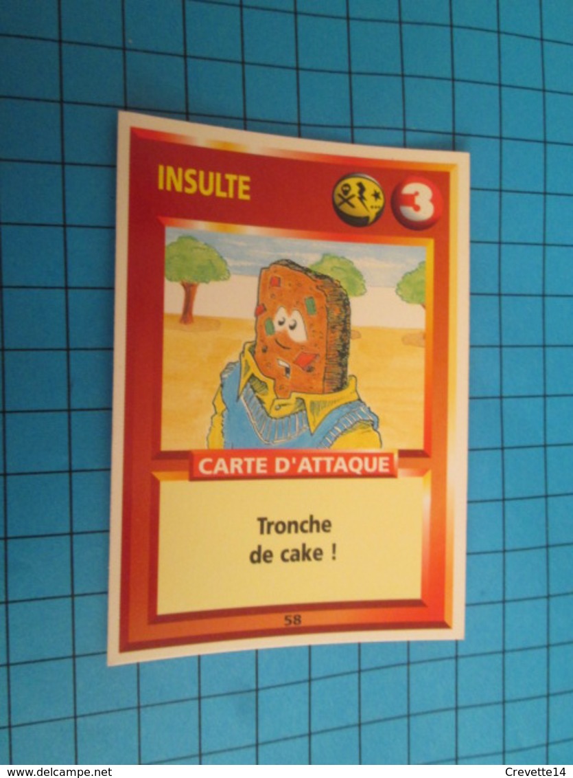 1551-1575 : TRADING CARD 1991 JEU "CANAILLES" PANINI / INSULTE - TRONCHE DE CAKE - Autres & Non Classés