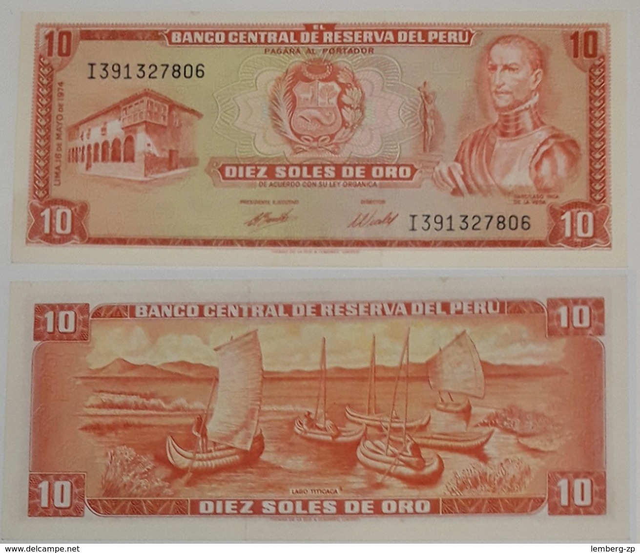 Peru - 10 Soles De Oro 1974 P. 100c XF Lemberg-Zp - Peru