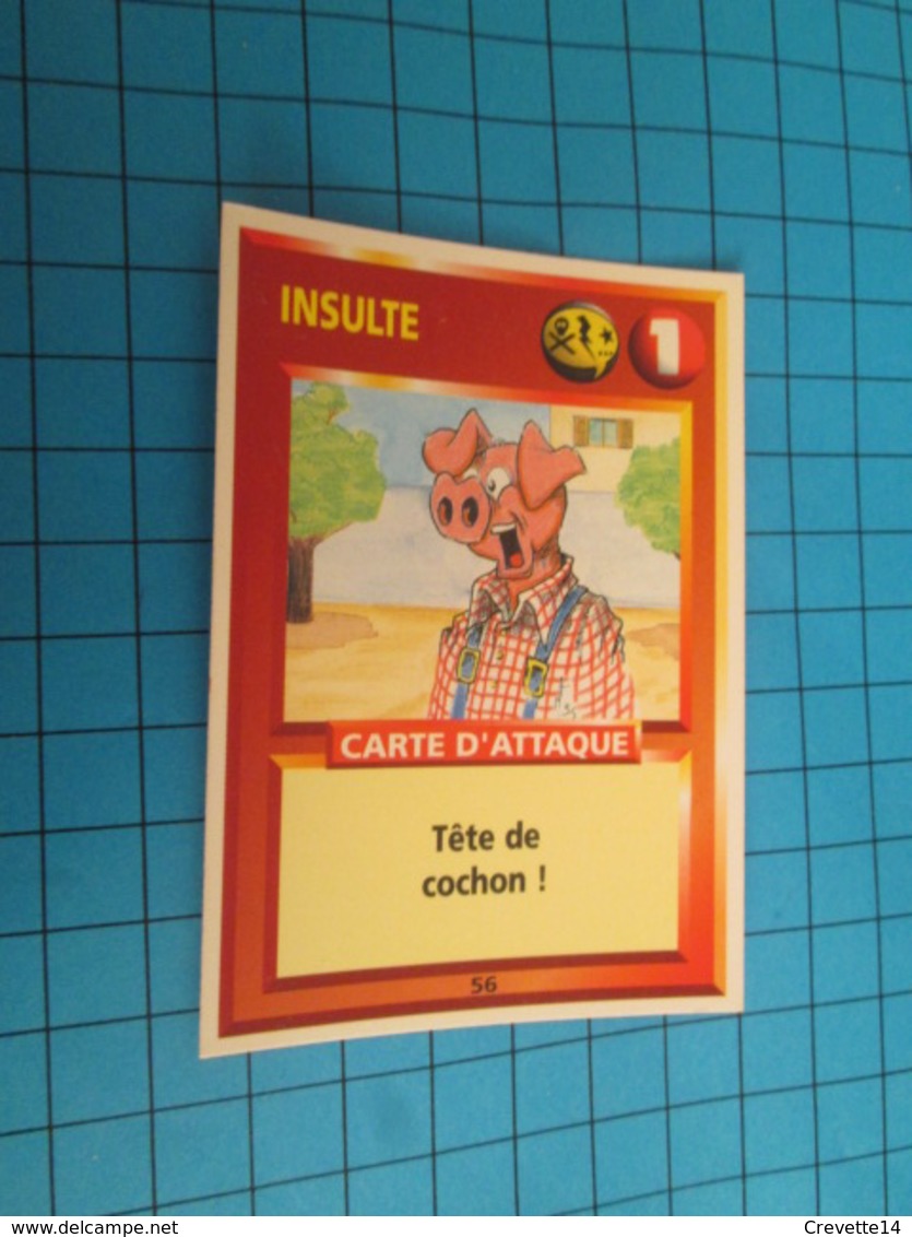 1551-1575 : TRADING CARD 1991 JEU "CANAILLES" PANINI / INSULTE - TETE DE COCHON - Autres & Non Classés